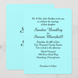 Convite para Casamento em Água Simples