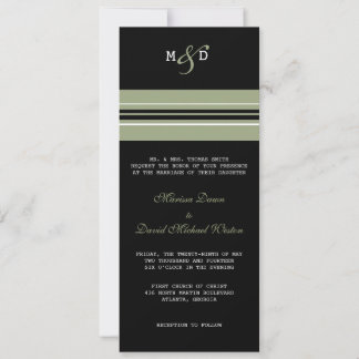 Convite para Casamento em Faixa de Monograma