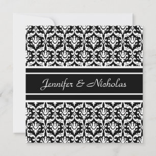 Convite para casamento em Na moda Black & White Da