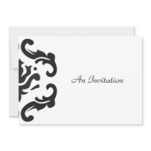Convite para casamento em Na moda Black & White Da