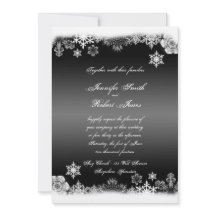 Convite para Casamento em Neve Preto e Branco