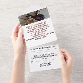 convite para casamento em um