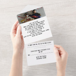 convite para casamento em um