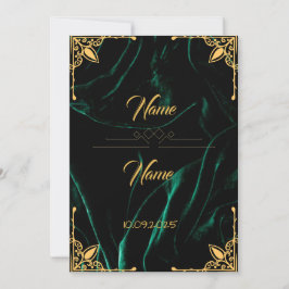 Convite para casamento Emerald Velvet