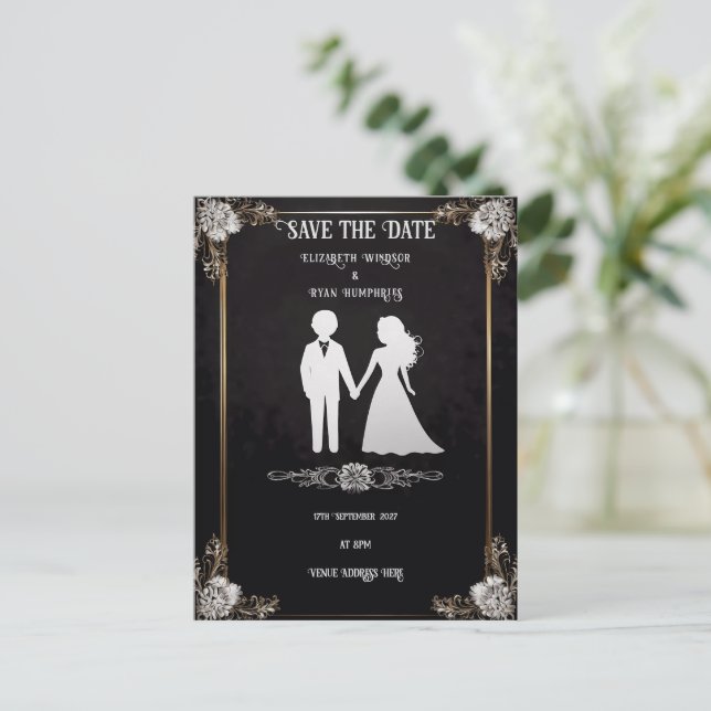 Convite para casamento entre noivas e noivos (Em pé/Frente)