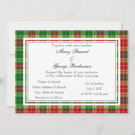 Convite para Casamento Escocês Buchanan