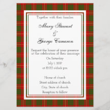 Convite para Casamento Escocês Cameron