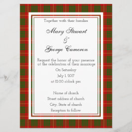 Convite para Casamento Escocês Cameron