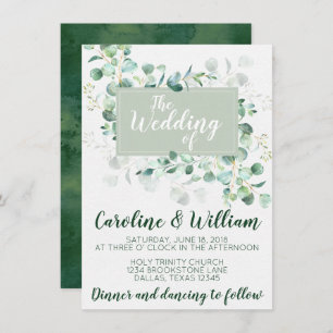 Convite para Casamento Eucalyptus