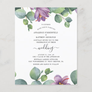 Convite para Casamento Eucalyptus com Script Flora