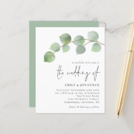 Convite para Casamento Eucalyptus Elegante para Or