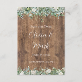 Convite para Casamento Eucalyptus Greenery | Russo