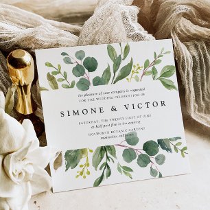 Convite para Casamento Eucalyptus Grove   Quadrado