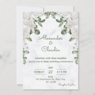 Convite para Casamento Eucalyptus Verde Sage