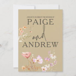 Convite para Casamento Farmhouse de Flores Selvage