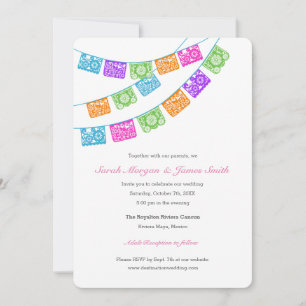 Convite para Casamento Fiesta Papel Picado