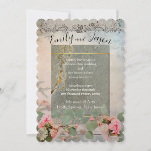 Convite para Casamento Flat Frilly Elegance