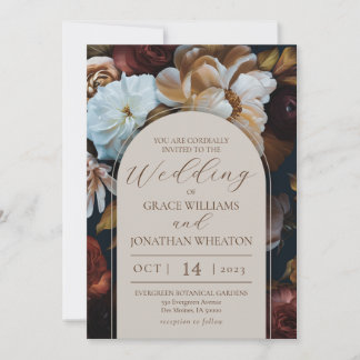 Convite para Casamento Floral 5x7