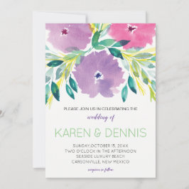 Convite para Casamento Floral Blossom