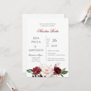 Convite para casamento Floral Boho