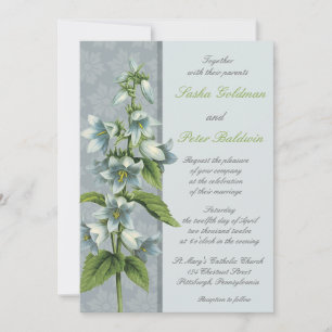 Convite para Casamento Floral de Bellflower