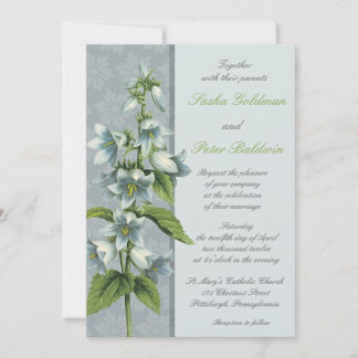 Convite Para Casamento Floral De Bellflower