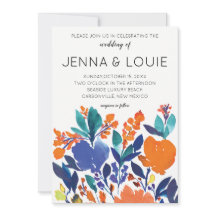 Convite para Casamento Floral de Bloom Vibrant