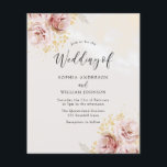 Convite para Casamento Floral de Blush Amigável po<br><div class="desc">Convite para Casamento Floral de Blush Amigável por Orçamento</div>