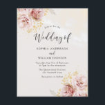 Convite para Casamento Floral de Blush Amigável po<br><div class="desc">Convite para Casamento Floral de Blush Amigável por Orçamento</div>