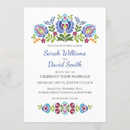 Convite para Casamento Floral de Design Violet Hún