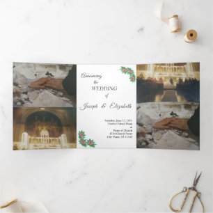 Convite para Casamento Floral de Foto Personalizáv