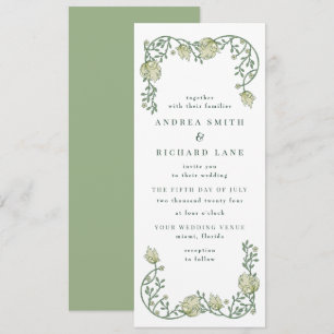 Convite Para Casamento Floral De Jardins Botânico