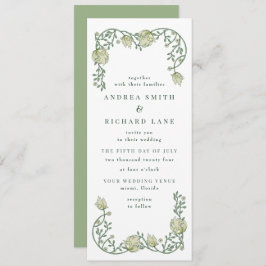 Convite Para Casamento Floral De Jardins Botânicos