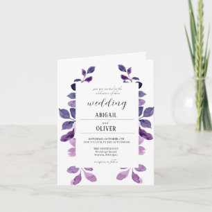 Convite para Casamento Floral de Lilac