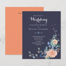 Convite para Casamento Floral de Pessegueiro de Ma