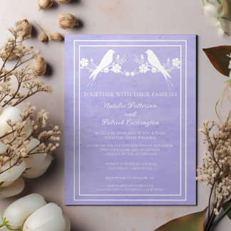 Convite Para Casamento Floral De Púrpura