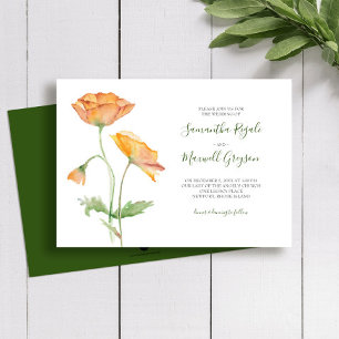 Convite para Casamento Floral de Watercolor