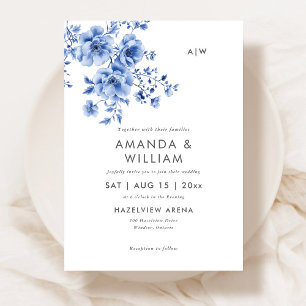 Convite para Casamento Floral de Watercolor Chinoi