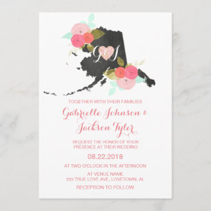 Convite para Casamento Floral de Watercolor do Est