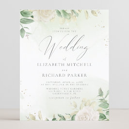 Convite para Casamento Floral Elegante Moderno de 