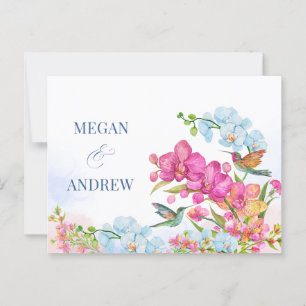 Convite para casamento floral estético