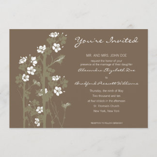 Convite para Casamento Floral Japonês Personalizad