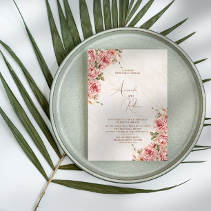 Convite para Casamento Floral Moderno Elegante