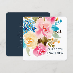 Convite para Casamento Floral Moderno Primavera Wa