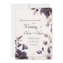 Convite para Casamento Floral Real