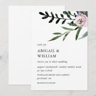 Convite para Casamento Floral Romântico