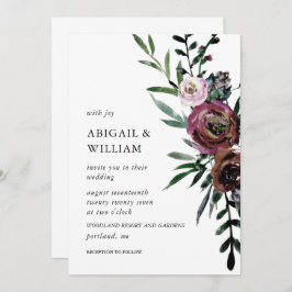 Convite para Casamento Floral Romântico