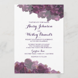 Convite para Casamento Floral Roxo