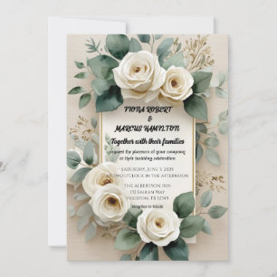 Convite para Casamento Floral Rustic Boho