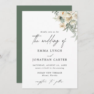 Convite para Casamento Floral Rustic Boho